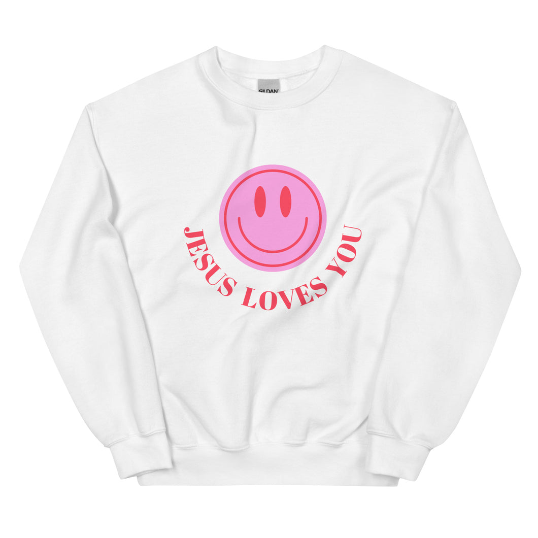 Smiley Jesus Loves You Sweatshirt